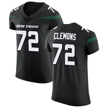 Men's Micheal Clemons New York Jets Elite Black Stealth Vapor Untouchable Jersey