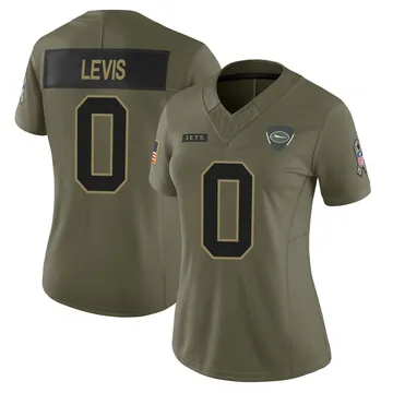 Women's Will Levis New York Jets Limited Olive 2025 Salute to Service Jersey